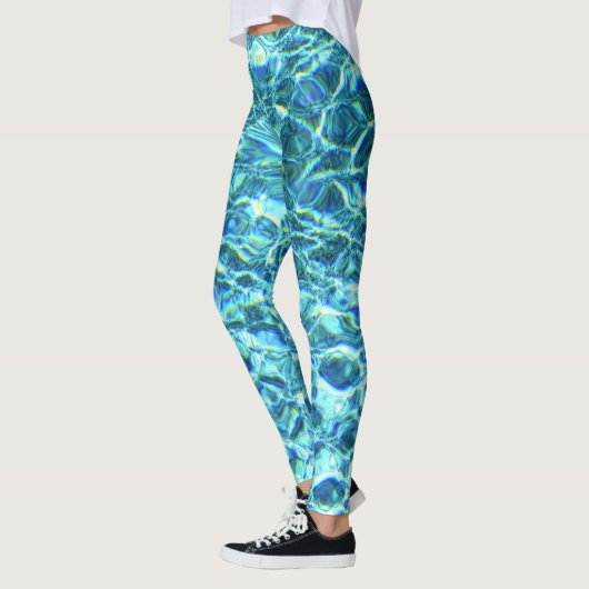 Fallendes schimmerndes Wasser Leggings (Links)