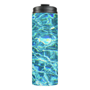 Fallendes schimmerndes Wasser Thermosbecher