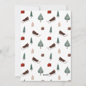 Fallendes schneeweißes Foto Feiertagskarte (Rückseite)