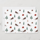 Fallendes schneeweißes Foto im Winter Feiertagskarte (Rückseite)