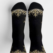 Fallendes Schwarz-Gold-Filigran Socken (Oben)