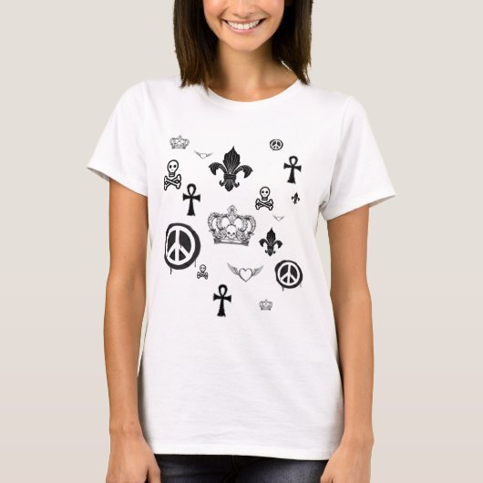 Fallendes Symbol-T-Shirt T-Shirt (Vorderseite)