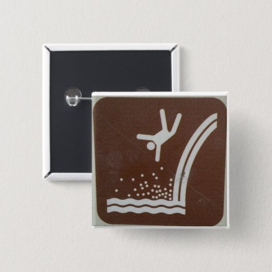 Fallendes Wasserfallwanderer-Button Button (Vorne & Hinten)