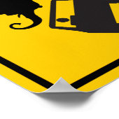 Fallendes Zeichen für Elefantenzone Poster (Ecke)