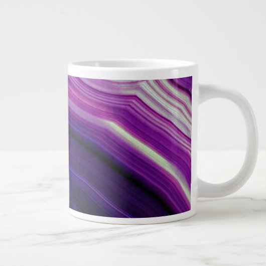Fallene Wirbel-Violette Geode Jumbo-Tasse (Rechts)