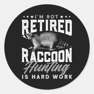 Fallenjagd Ruhende Coon Hunter Raccoon Jagd Runder Aufkleber