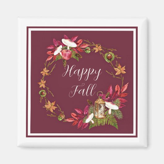 Fallernte Natur mit anpassbarem Text Magnet (Vorne)