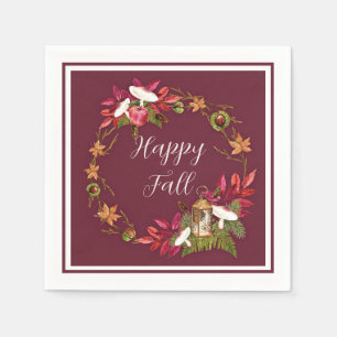 Fallernte Natur mit anpassbarem Text Serviette
