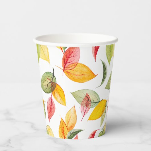 Fallfarben Pappbecher (Rückseite)