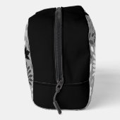 Fallfarbene Blätter Monochrome Muster auf Grau Waschbeutel (Rechts)