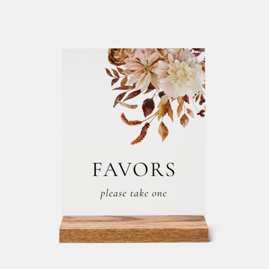 Fallfavoriten Akryllisches Zeichen Acrylschild (Vorderseite)