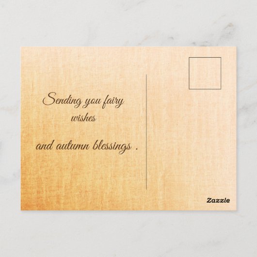 fallfee-künstlerisch postkarte (Rückseite)