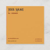 fallfee-künstlerisch quadratische visitenkarte (Rückseite)