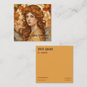 fallfee-künstlerisch quadratische visitenkarte (Vorne/Hinten)