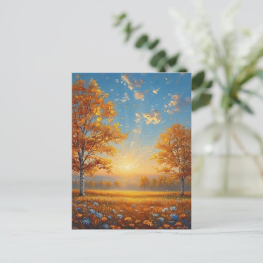 Fallfeld Postkarte (Stehend Vorderseite)
