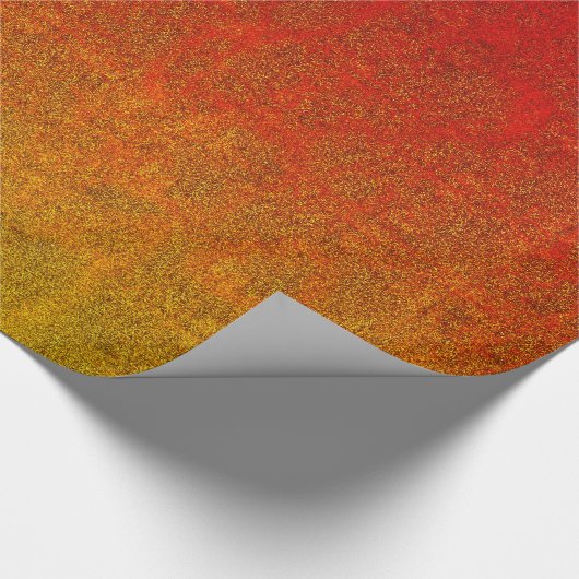 Fallflame-Glitzer-Gradient Geschenkpapier (Ecke)