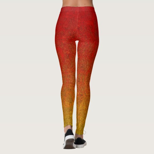 Fallflame-Glitzer-Gradient Leggings (Rückseite)