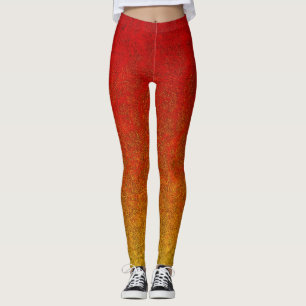 Fallflame-Glitzer-Gradient Leggings