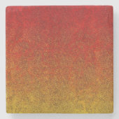 Fallflame-Glitzer-Gradient Steinuntersetzer (Vorderseite)