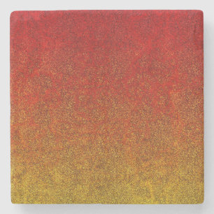 Fallflame-Glitzer-Gradient Steinuntersetzer