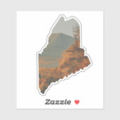 Fallfoliage auf Katahdin auf Maine-Aufkleber Aufkleber (Blatt)