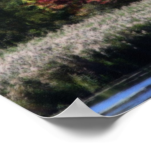 Fallfolien in einem Marsch-Orton-Spiegel-Abstrakt Poster (Ecke)