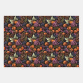 Fallfolien Wasserfarbe Isometrische Vektorgrafik Geschenkpapier Set (Vorderseite 3)