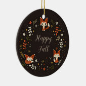 Fallfüchse mit benutzerdefinierbarem Text Keramik Ornament (Rechts)