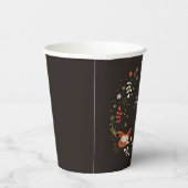 Fallfüchse mit benutzerdefinierbarem Text Pappbecher (Rechts)