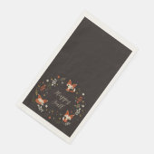 Fallfüchse mit benutzerdefinierbarem Text Serviette (Ecke)