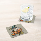 Fallgnom-Untersetzer Rechteckiger Pappuntersetzer (Vor Ort)