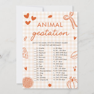 Fallhandgezogenes Baby-Gestation-Duschspiel Einladung