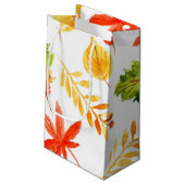 Fallherbst verlässt Partygeschenktasche Kleine Geschenktüte (Rückseite Schrägansicht)