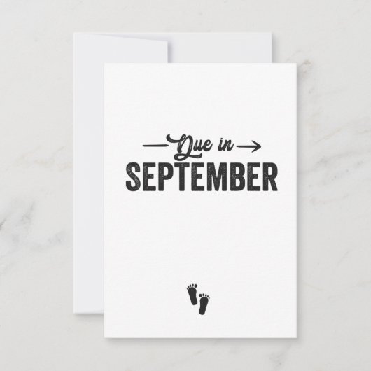 Fällige Ankündigung von September Schwangerschafts (Vorderseite)