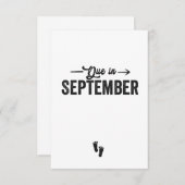 Fällige Ankündigung von September Schwangerschafts (Vorne/Hinten)