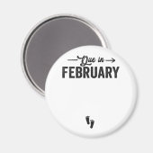 Fälliges Baby-Ankündigung Schwangerschaftsgeschenk Magnet (Vorderseite/Rückseite)