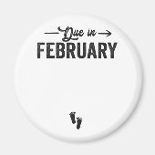 Fälliges Baby-Ankündigung Schwangerschaftsgeschenk Magnet (Vorne)