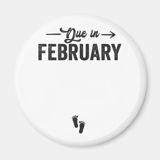 Fälliges Baby-Ankündigung Schwangerschaftsgeschenk Magnet (Vorne)