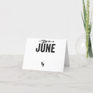 Fälliges Baby Announcement Pregnancy Gift im Juni Dankeskarte