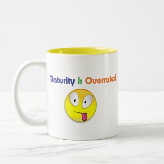 Fälligkeit wird überbewertet zweifarbige tasse (Links)