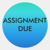 Fälligkeitsaufkleber Runder Aufkleber (Vorderseite)