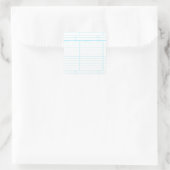 Fälligkeitskarte für das Bibliotheksbuch Quadratischer Aufkleber (Tasche)