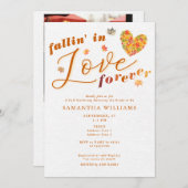 Fallin' in Liebe Forever Elegantes Fall Brautparty Einladung (Vorne/Hinten)