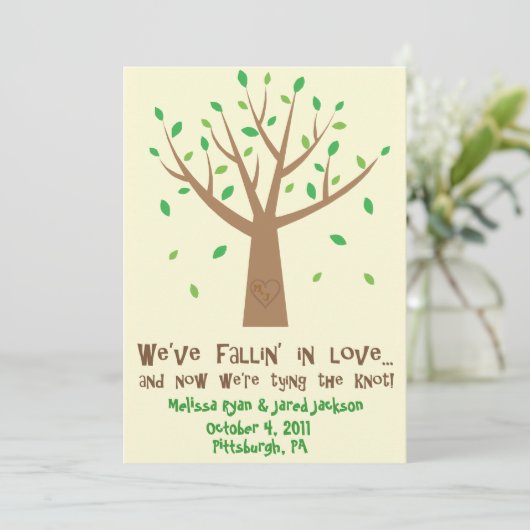 Fallin' in Liebe Save the Date (Stehend Vorderseite)