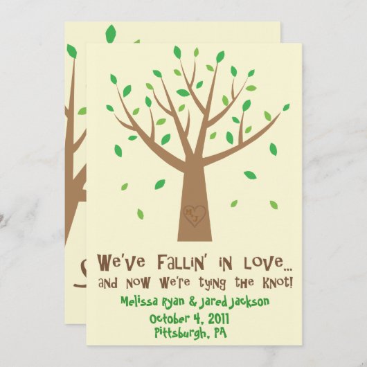 Fallin' in Liebe Save the Date (Vorne/Hinten)