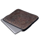 Falling Acient Leather Book Laptopschutzhülle (Vorne Knopf)