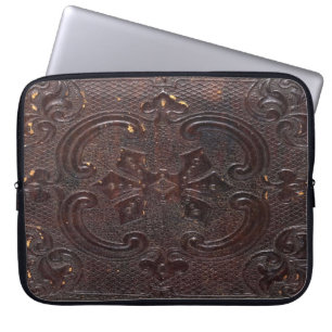 Falling Acient Leather Book Laptopschutzhülle