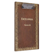 Falling Antique Encyclopedia Book Klemmbrett (Rechts)