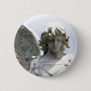 Falling Autumn Angel Button