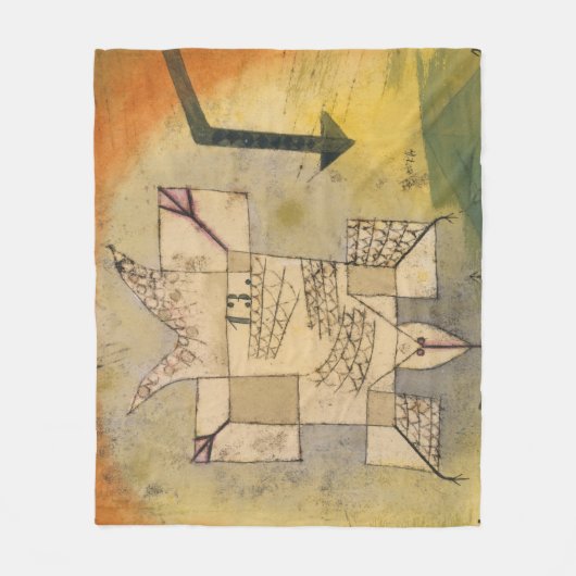 Falling Bird Paul Klee 1919 Fleecedecke (Vorderseite)